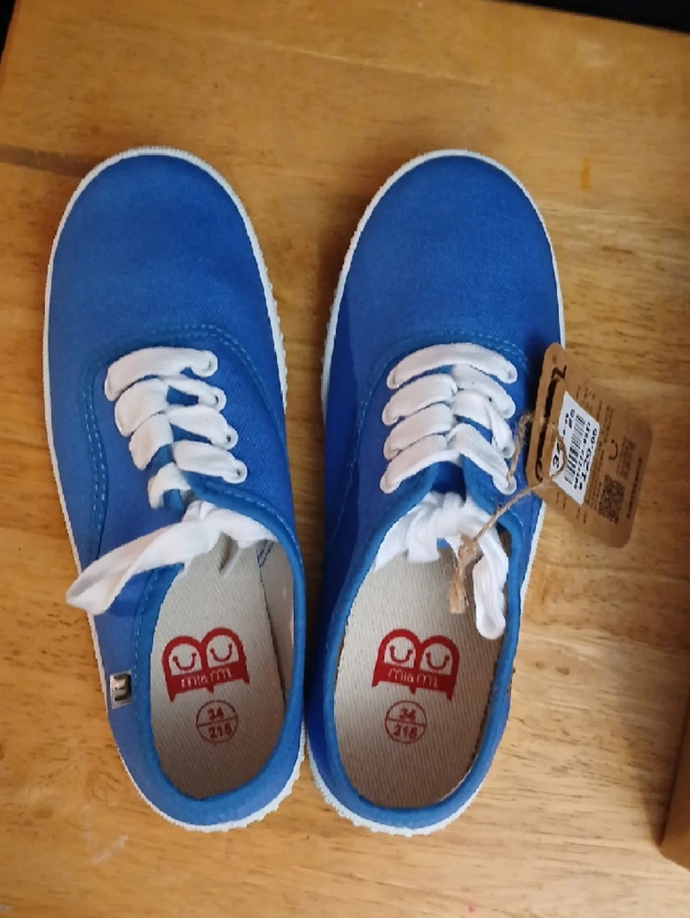 miml Blue Canvas Lace-Up Sneakers Unisex